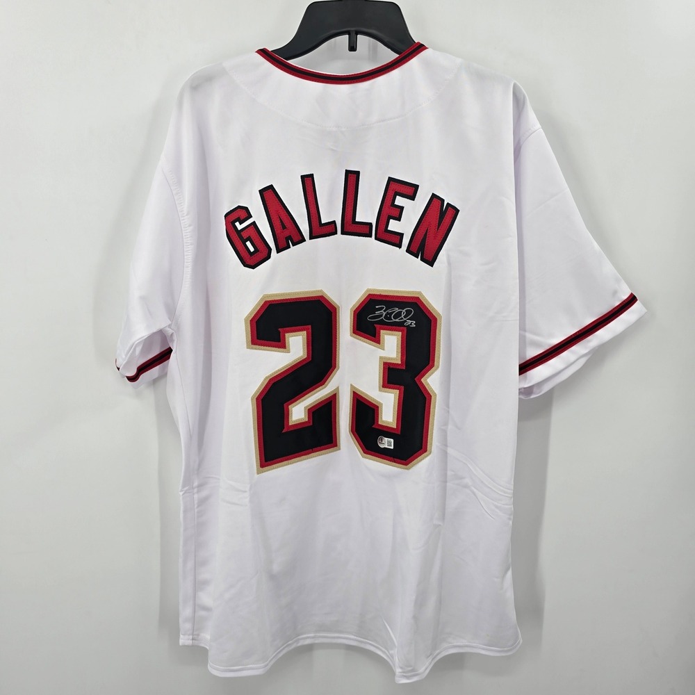 Zac Gallen Arizona Signed Baseball Jersey White Beckett Authenticated Size XL